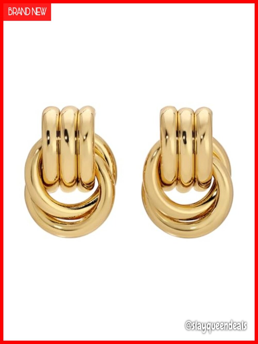 Modern Twisted Knot Stud Earrings - 18K Gold or Silver Plated - Sculptural